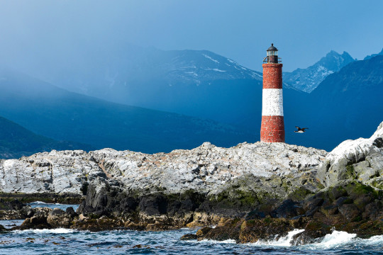 Leuchtturm im Hafen von Ushuaia