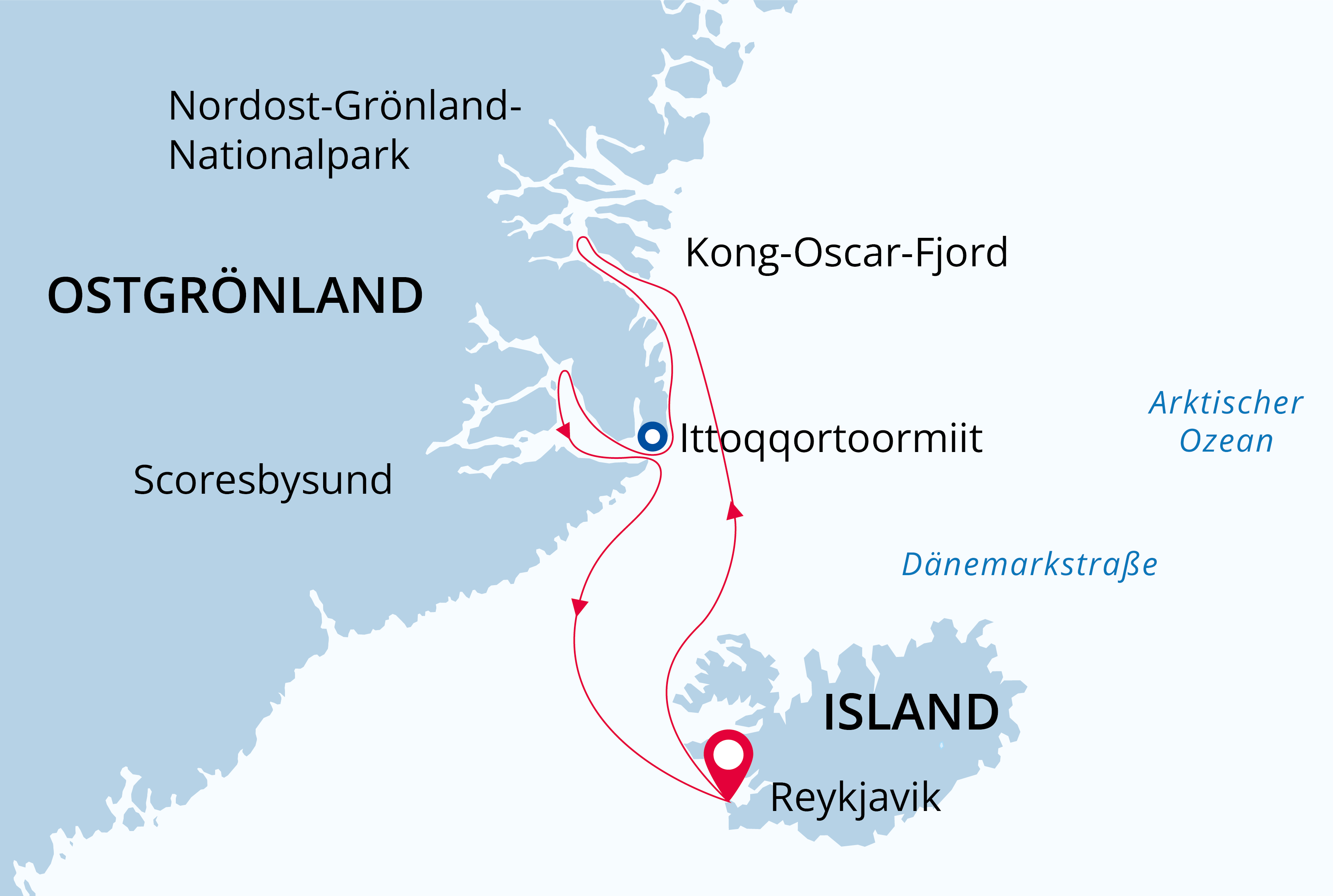 Destination map