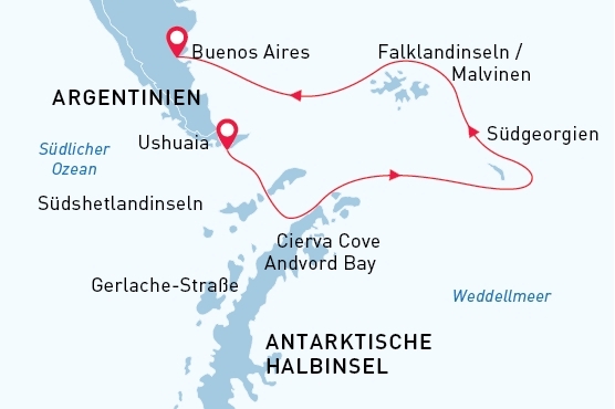 Destination map