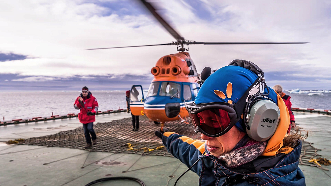 Helikopterflüge sind wetterabhängig und im Reisepreis aller Nordpolreisen enthalten